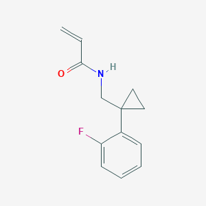 B2370266 N-[[1-(2-Fluorophenyl)cyclopropyl]methyl]prop-2-enamide CAS No. 2175581-16-3