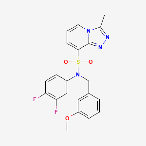 molecular formula C21H18F2N4O3S B2370269 N-(3,7-dimethyl-5-oxo-5H-[1,3]thiazolo[3,2-a]pyrimidin-6-yl)-2-(4-isopropylphenoxy)acetamide CAS No. 1251694-98-0