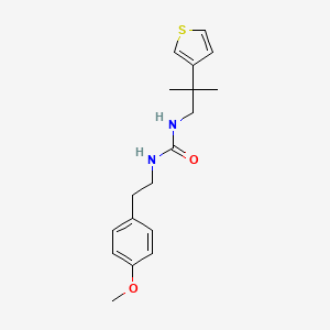 molecular formula C18H24N2O2S B2370270 1-(4-甲氧基苯乙基)-3-(2-甲基-2-(噻吩-3-基)丙基)脲 CAS No. 2319896-69-8