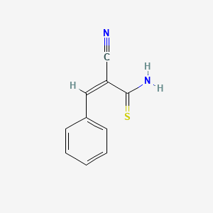 molecular formula C10H8N2S B2370283 (Z)-2-cyano-3-phenylprop-2-enethioamide CAS No. 40219-06-5