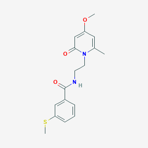 N-(2-(4-methoxy-6-methyl-2-oxopyridin-1(2H)-yl)ethyl)-3-(methylthio)benzamide