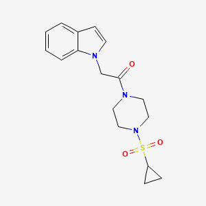 1-(4-(cyclopropylsulfonyl)piperazin-1-yl)-2-(1H-indol-1-yl)ethanone