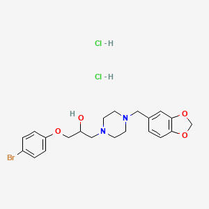 1-(4-(Benzo[d][1,3]dioxol-5-ylmethyl)piperazin-1-yl)-3-(4-bromophenoxy)propan-2-ol dihydrochloride