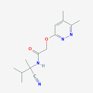 molecular formula C14H20N4O2 B2370314 N-(1-cyano-1,2-dimethylpropyl)-2-[(5,6-dimethylpyridazin-3-yl)oxy]acetamide CAS No. 1355890-05-9