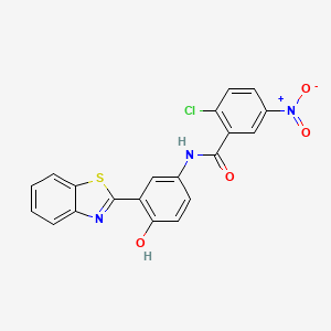 molecular formula C20H12ClN3O4S B2370318 N-(3-(benzo[d]thiazol-2-yl)-4-hydroxyphenyl)-2-chloro-5-nitrobenzamide CAS No. 391218-47-6