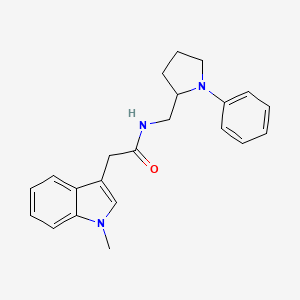 2-(1-methyl-1H-indol-3-yl)-N-((1-phenylpyrrolidin-2-yl)methyl)acetamide