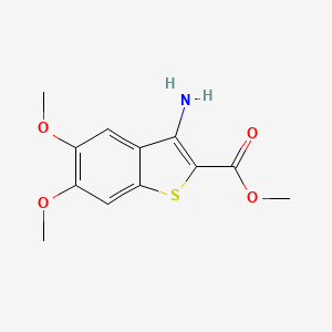 molecular formula C12H13NO4S B2370325 甲基3-氨基-5,6-二甲氧基苯并[b]噻吩-2-羧酸酯 CAS No. 198204-16-9