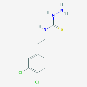 molecular formula C9H11Cl2N3S B2370329 3-Amino-1-[2-(3,4-dichlorophenyl)ethyl]thiourea CAS No. 2172021-26-8