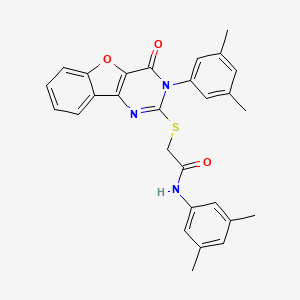 N-(3,5-dimethylphenyl)-2-[[3-(3,5-dimethylphenyl)-4-oxo-[1]benzofuro[3,2-d]pyrimidin-2-yl]sulfanyl]acetamide