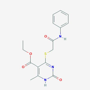 ethyl 4-(2-anilino-2-oxoethyl)sulfanyl-6-methyl-2-oxo-1H-pyrimidine-5-carboxylate