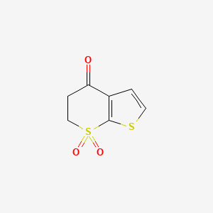 molecular formula C7H6O3S2 B2370340 7,7-Dioxo-5,6-dihydrothieno[2,3-b]thiopyran-4-one CAS No. 131352-47-1