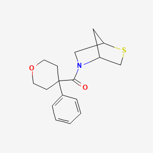 2-thia-5-azabicyclo[2.2.1]heptan-5-yl(4-phenyltetrahydro-2H-pyran-4-yl)methanone