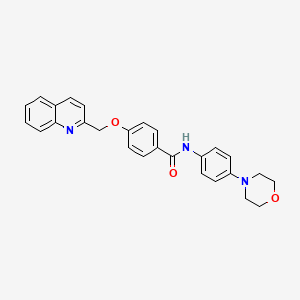 N-(4-morpholinophenyl)-4-(quinolin-2-ylmethoxy)benzamide