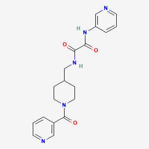 N1-((1-nicotinoylpiperidin-4-yl)methyl)-N2-(pyridin-3-yl)oxalamide