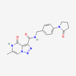 6-methyl-4-oxo-N-[4-(2-oxopyrrolidin-1-yl)benzyl]-4,5-dihydro[1,2,3]triazolo[1,5-a]pyrazine-3-carboxamide