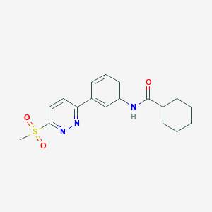 N-(3-(6-(methylsulfonyl)pyridazin-3-yl)phenyl)cyclohexanecarboxamide