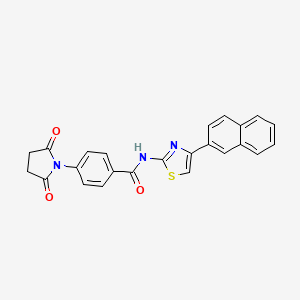 molecular formula C24H17N3O3S B2370369 4-(2,5-dioxopyrrolidin-1-yl)-N-(4-(naphthalen-2-yl)thiazol-2-yl)benzamide CAS No. 392246-38-7