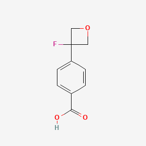 molecular formula C10H9FO3 B2370385 4-(3-Fluorooxetan-3-YL)benzoic acid CAS No. 1545158-04-0