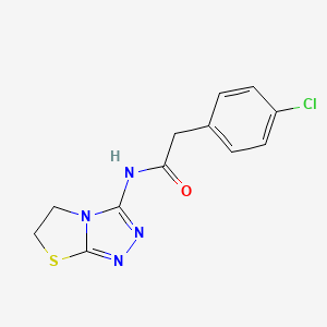 2-(4-chlorophenyl)-N-(5,6-dihydrothiazolo[2,3-c][1,2,4]triazol-3-yl)acetamide