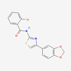 N-(4-(benzo[d][1,3]dioxol-5-yl)thiazol-2-yl)-2-bromobenzamide