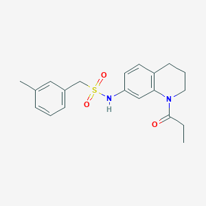 molecular formula C20H24N2O3S B2370405 N-(1-propionyl-1,2,3,4-tetrahydroquinolin-7-yl)-1-(m-tolyl)methanesulfonamide CAS No. 946349-67-3