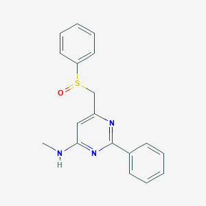 N-Methyl-2-phenyl-6-((phenylsulfinyl)methyl)-4-pyrimidinamine