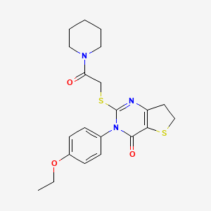 3-(4-ethoxyphenyl)-2-((2-oxo-2-(piperidin-1-yl)ethyl)thio)-6,7-dihydrothieno[3,2-d]pyrimidin-4(3H)-one