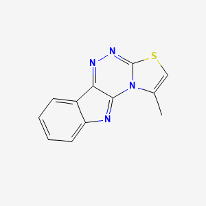 molecular formula C12H8N4S B2370426 1-Methylthiazolo[2',3':3,4][1,2,4]triazino[5,6-b]indole CAS No. 406460-11-5