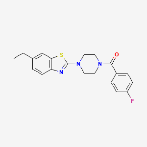 (4-(6-Ethylbenzo[d]thiazol-2-yl)piperazin-1-yl)(4-fluorophenyl)methanone