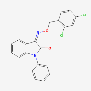 (3Z)-3-{[(2,4-dichlorophenyl)methoxy]imino}-1-phenyl-2,3-dihydro-1H-indol-2-one