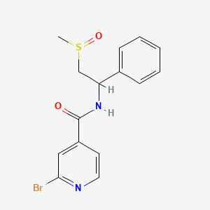 2-bromo-N-(2-methanesulfinyl-1-phenylethyl)pyridine-4-carboxamide