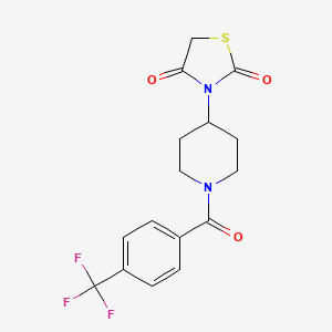 3-(1-(4-(Trifluoromethyl)benzoyl)piperidin-4-yl)thiazolidine-2,4-dione
