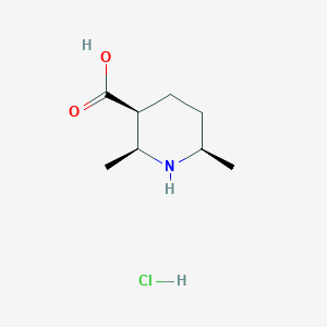 molecular formula C8H16ClNO2 B2370460 (2S,3S,6R)-2,6-Dimethylpiperidine-3-carboxylic acid;hydrochloride CAS No. 2378489-82-6