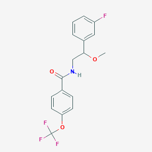 molecular formula C17H15F4NO3 B2370462 N-(2-(3-氟苯基)-2-甲氧基乙基)-4-(三氟甲氧基)苯甲酰胺 CAS No. 1797024-13-5