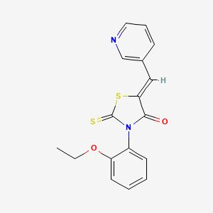 (Z)-3-(2-ethoxyphenyl)-5-(pyridin-3-ylmethylene)-2-thioxothiazolidin-4-one