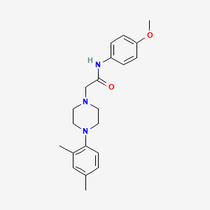 molecular formula C21H27N3O2 B2370469 2-[4-(2,4-二甲基苯基)哌嗪-1-基]-N-(4-甲氧基苯基)乙酰胺 CAS No. 694461-69-3