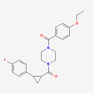 (4-(4-Ethoxybenzoyl)piperazin-1-yl)(2-(4-fluorophenyl)cyclopropyl)methanone