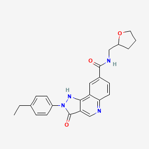 2-(4-ethylphenyl)-3-oxo-N-((tetrahydrofuran-2-yl)methyl)-3,5-dihydro-2H-pyrazolo[4,3-c]quinoline-8-carboxamide
