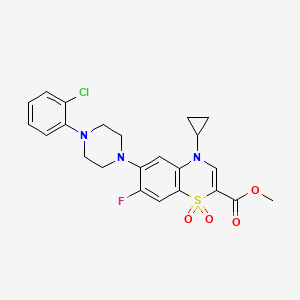 methyl 6-(4-(2-chlorophenyl)piperazin-1-yl)-4-cyclopropyl-7-fluoro-4H-benzo[b][1,4]thiazine-2-carboxylate 1,1-dioxide