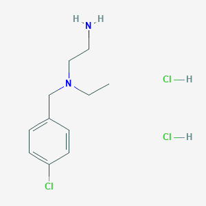 molecular formula C11H19Cl3N2 B2370490 N'-[(4-Chlorophenyl)methyl]-N'-ethylethane-1,2-diamine;dihydrochloride CAS No. 2378507-13-0
