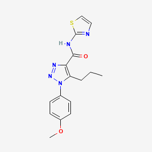 1-(4-methoxyphenyl)-5-propyl-N-(thiazol-2-yl)-1H-1,2,3-triazole-4-carboxamide