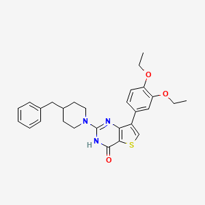 2-(4-benzylpiperidin-1-yl)-7-(3,4-diethoxyphenyl)thieno[3,2-d]pyrimidin-4(3H)-one