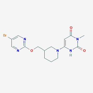 6-[3-[(5-Bromopyrimidin-2-yl)oxymethyl]piperidin-1-yl]-3-methyl-1H-pyrimidine-2,4-dione