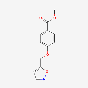 molecular formula C12H11NO4 B2370503 Methyl 4-(isoxazol-5-ylmethoxy)benzoate CAS No. 890091-84-6