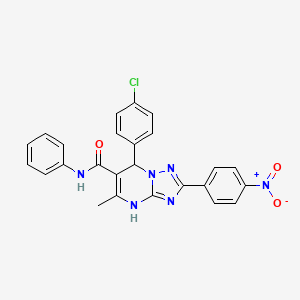 7-(4-chlorophenyl)-5-methyl-2-(4-nitrophenyl)-N-phenyl-4,7-dihydro-[1,2,4]triazolo[1,5-a]pyrimidine-6-carboxamide