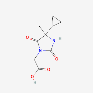 2-(4-Cyclopropyl-4-methyl-2,5-dioxoimidazolidin-1-yl)acetic acid