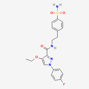 4-ethoxy-1-(4-fluorophenyl)-N-(4-sulfamoylphenethyl)-1H-pyrazole-3-carboxamide