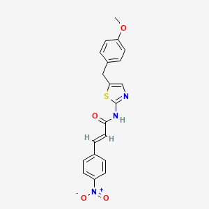 molecular formula C20H17N3O4S B2370510 (2E)-N-[5-(4-methoxybenzyl)-1,3-thiazol-2-yl]-3-(4-nitrophenyl)prop-2-enamide CAS No. 315241-29-3