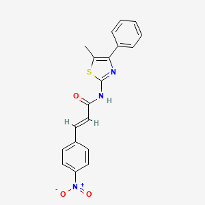 (2E)-N-(5-methyl-4-phenyl-1,3-thiazol-2-yl)-3-(4-nitrophenyl)prop-2-enamide