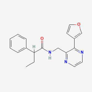 molecular formula C19H19N3O2 B2370515 N-((3-(furan-3-yl)pyrazin-2-yl)methyl)-2-phenylbutanamide CAS No. 2034315-53-0